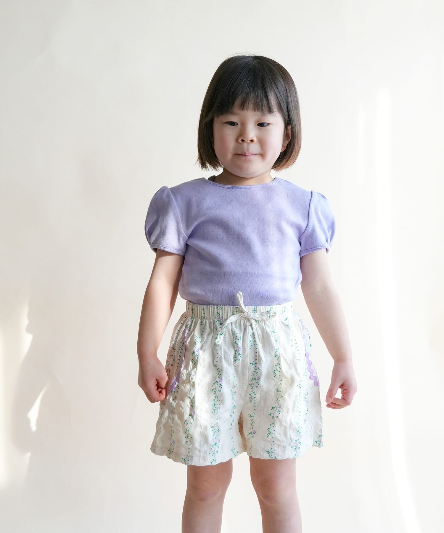 Pippi+Lotta　Eyelet puff  T-shirts(KIDS) Lilac M