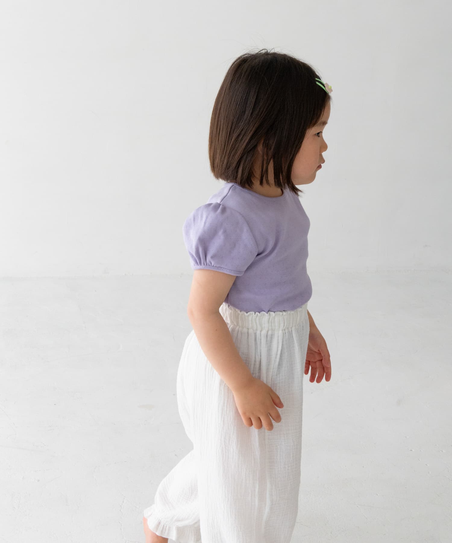 Pippi+Lotta　Eyelet puff  T-shirts(KIDS) Lilac L