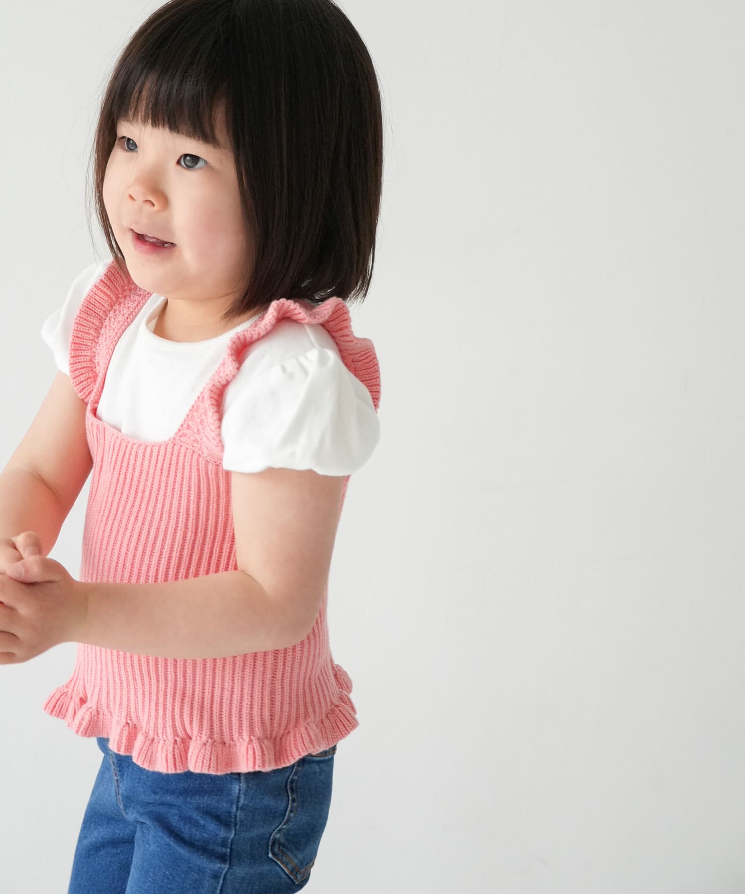 Pippi+Lotta　Eyelet puff  T-shirts(KIDS) Ivory L