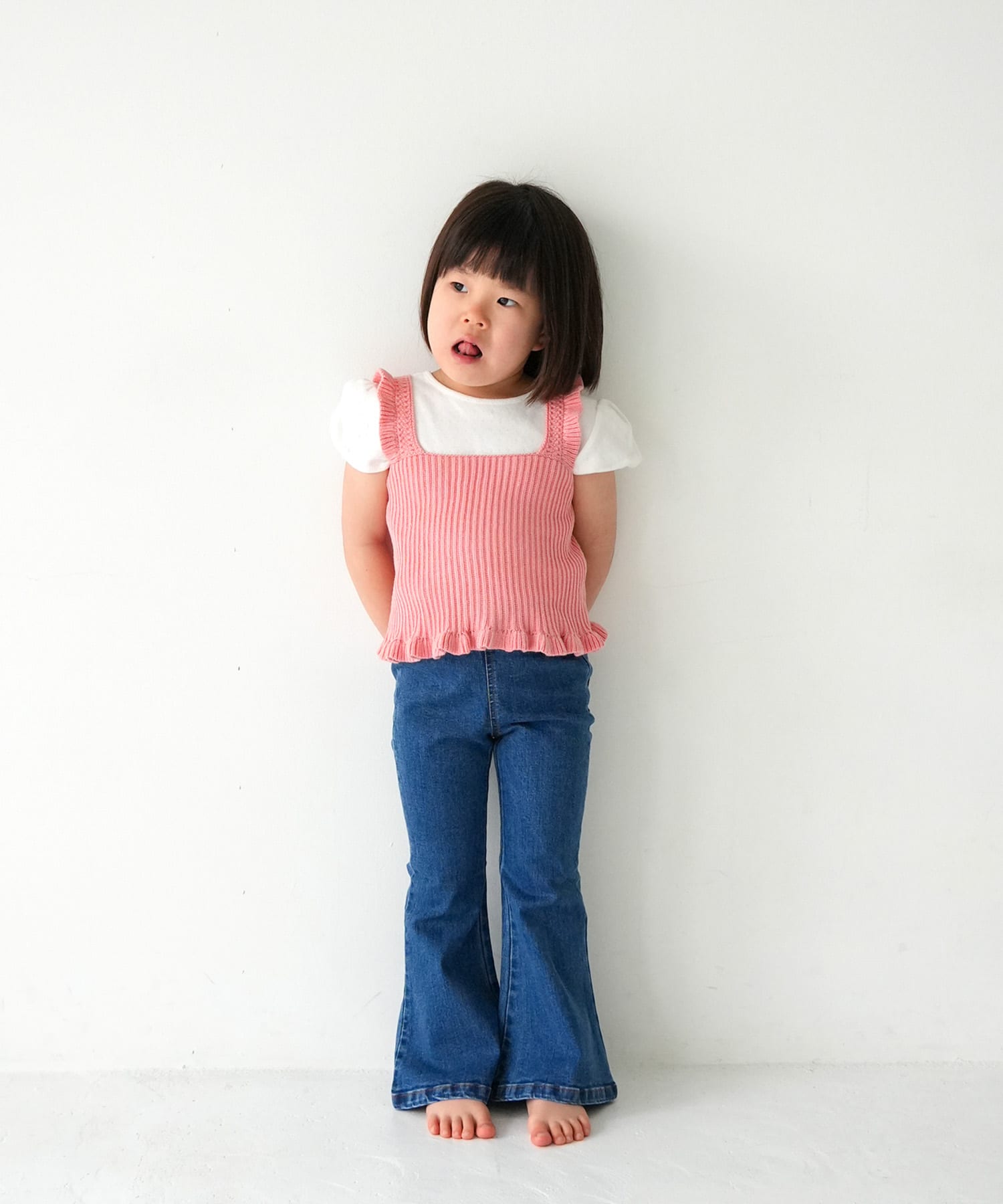 Pippi+Lotta　Eyelet puff  T-shirts(KIDS) Ivory L