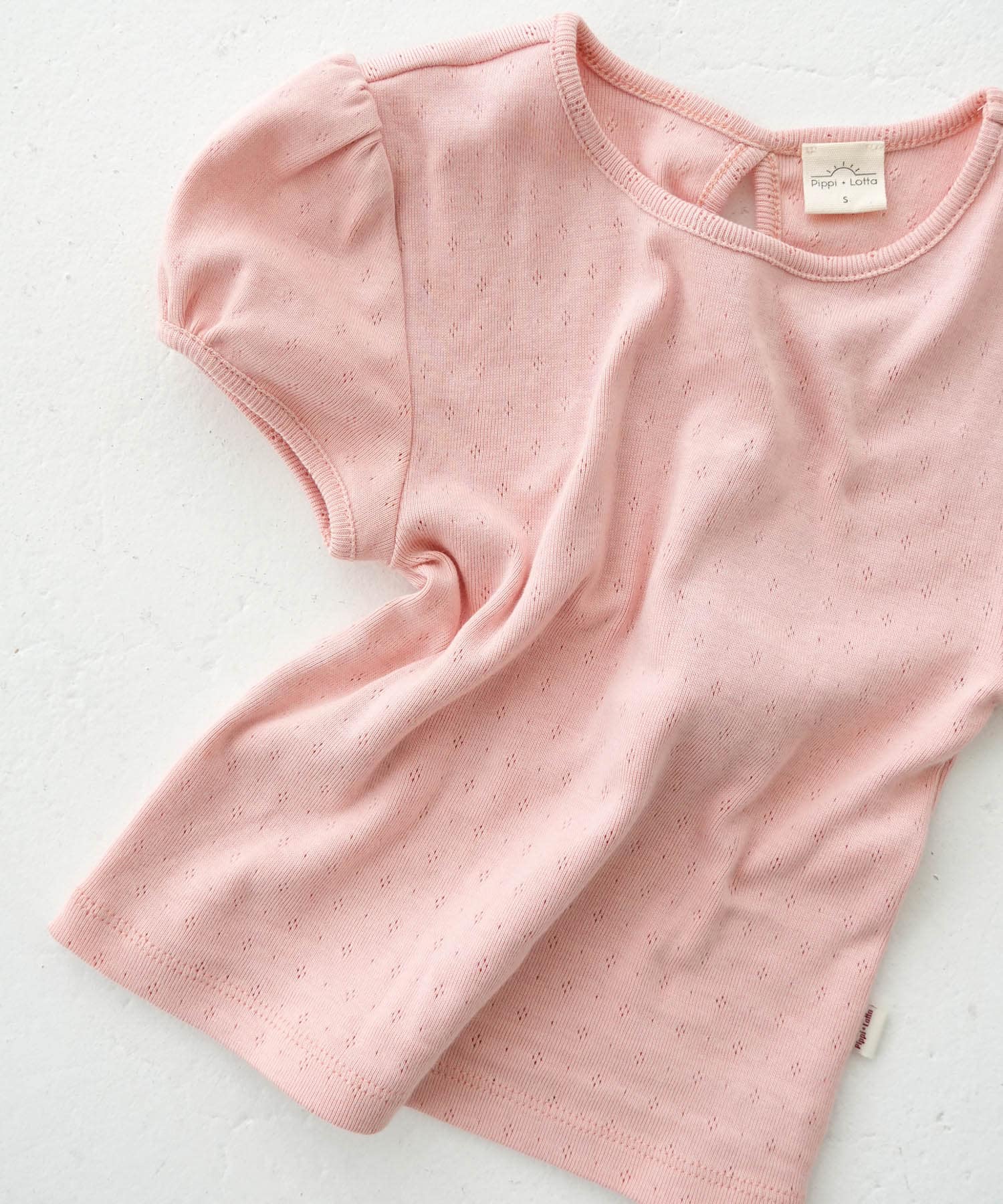 Pippi+Lotta　Eyelet puff  T-shirts(KIDS) Peach M
