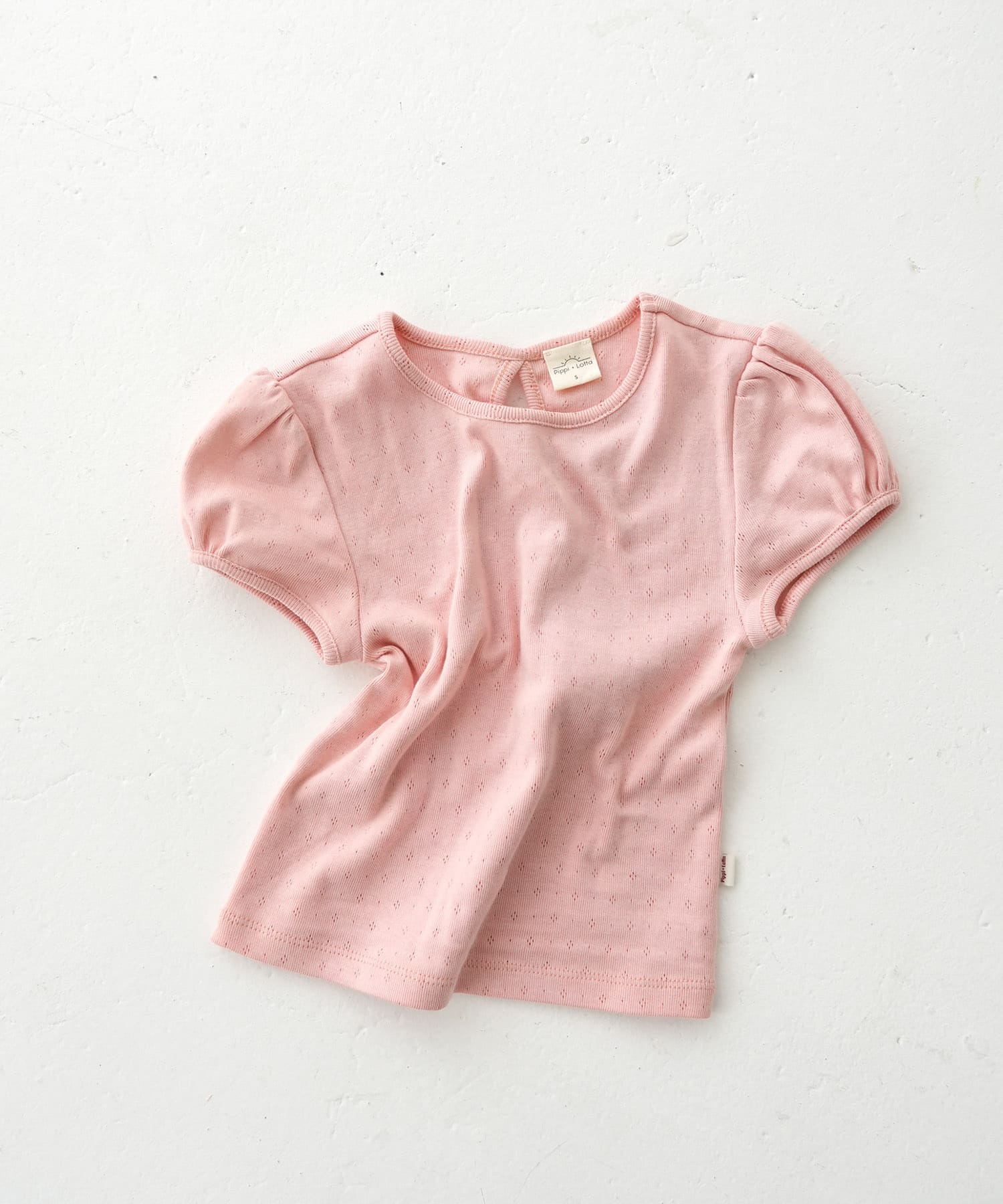 Pippi+Lotta　Eyelet puff  T-shirts(KIDS) Peach M