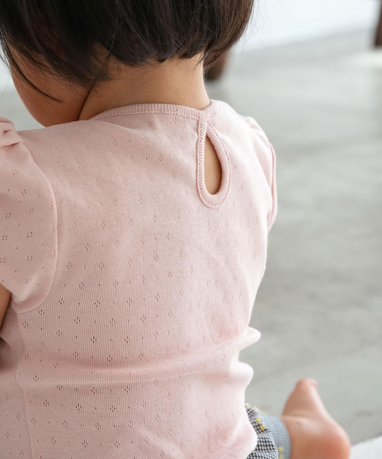 Pippi+Lotta　Eyelet puff  T-shirts(KIDS) Peach M