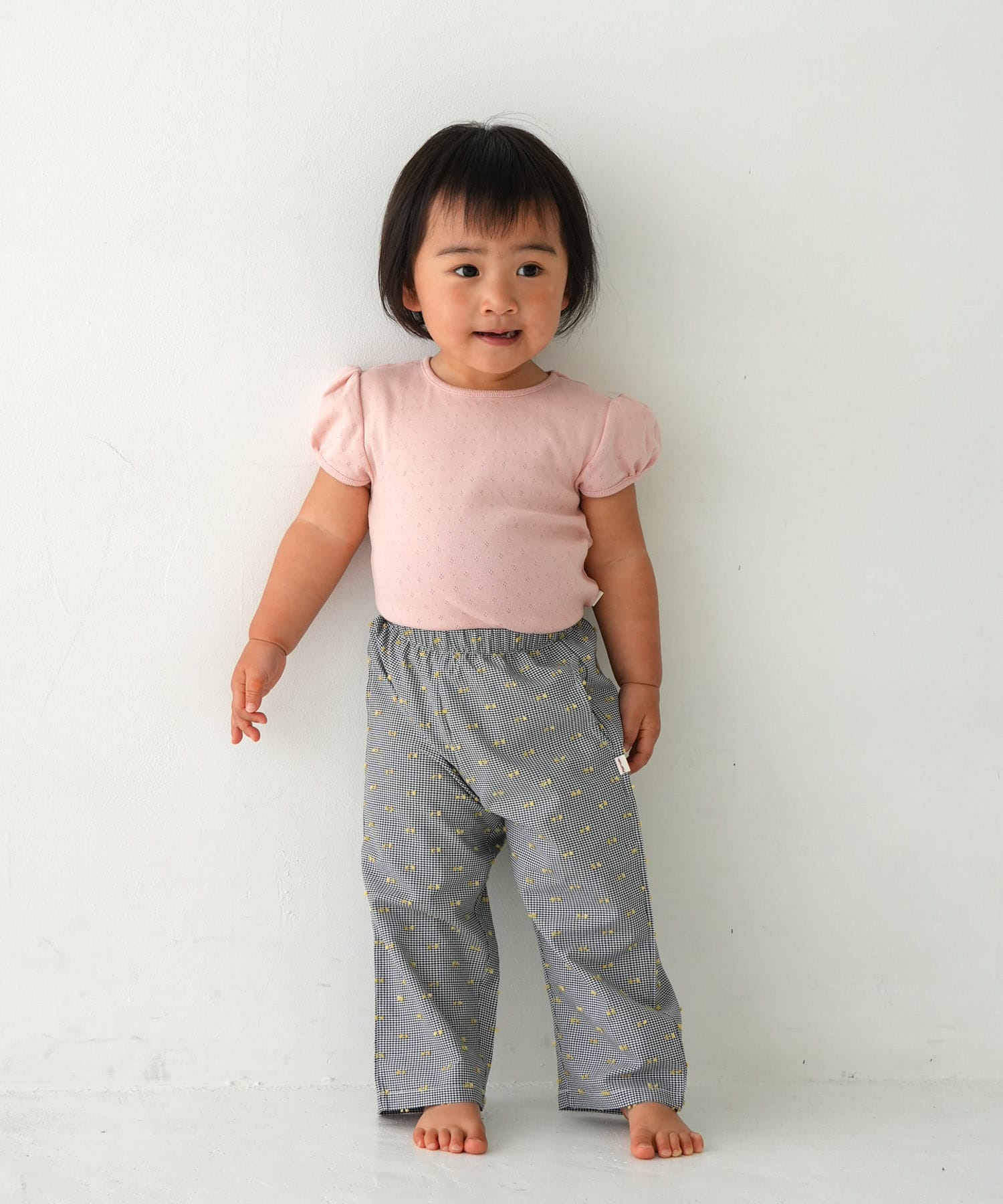 Pippi+Lotta　Eyelet puff  T-shirts(KIDS) Peach M