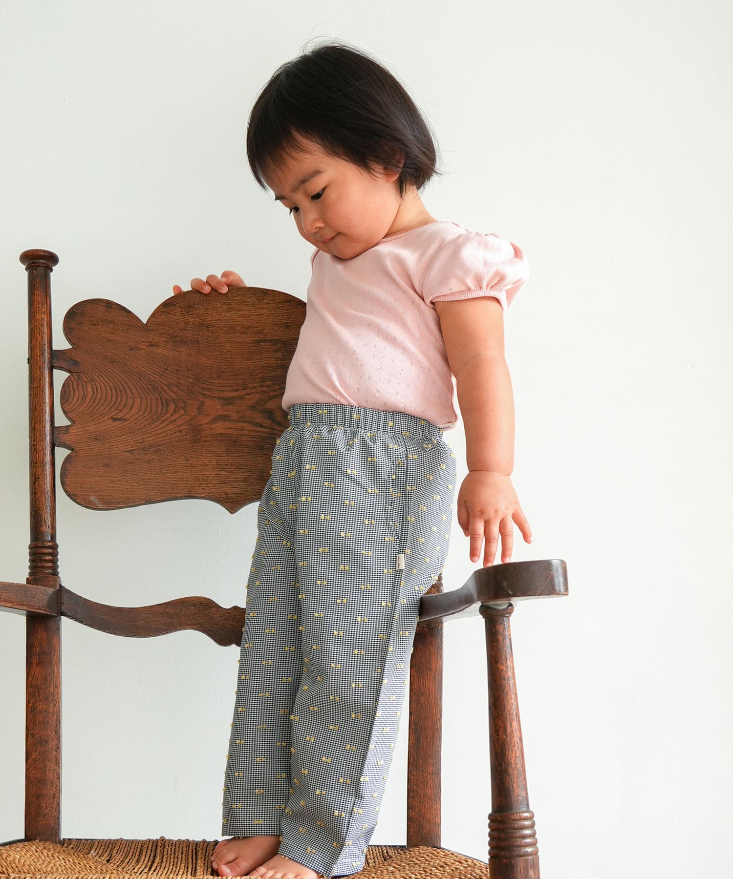 Pippi+Lotta　Eyelet puff  T-shirts(KIDS) Peach M