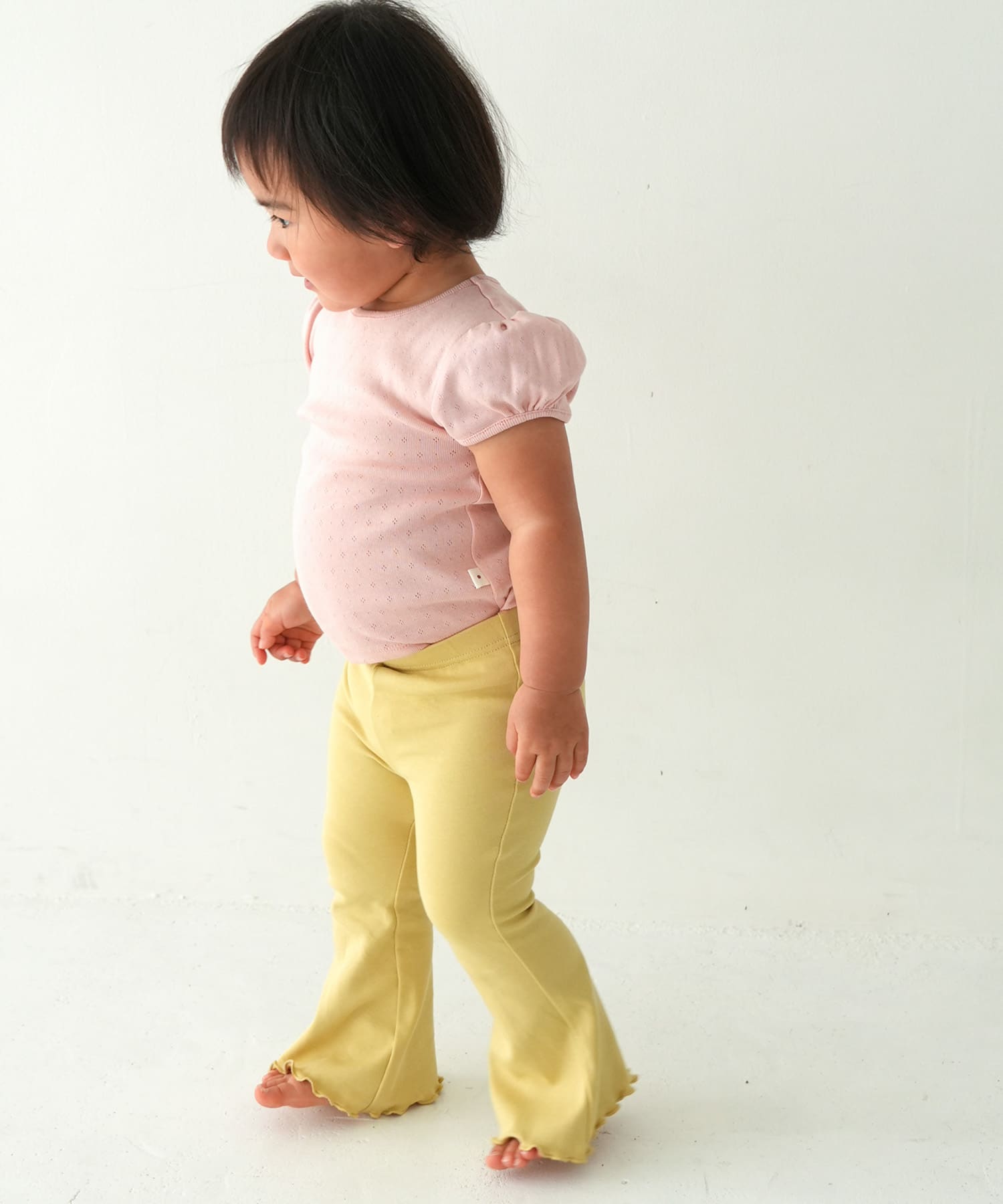 Pippi+Lotta　Eyelet puff  T-shirts(KIDS) Peach L