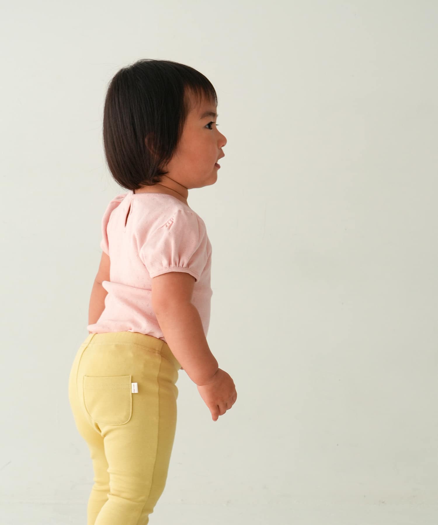 Pippi+Lotta　Eyelet puff  T-shirts(KIDS) Peach L