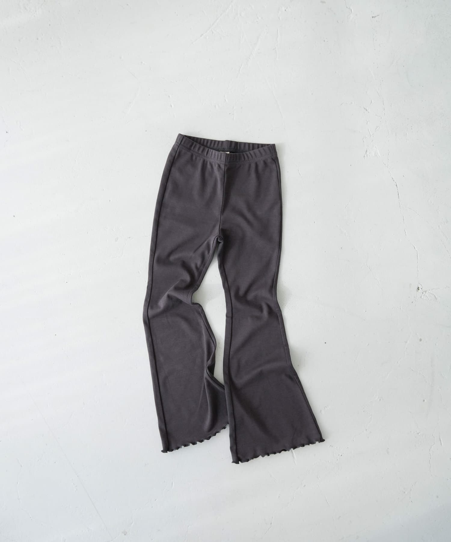Pippi+Lotta　Flare cotton pants(KIDS) Charcoal M