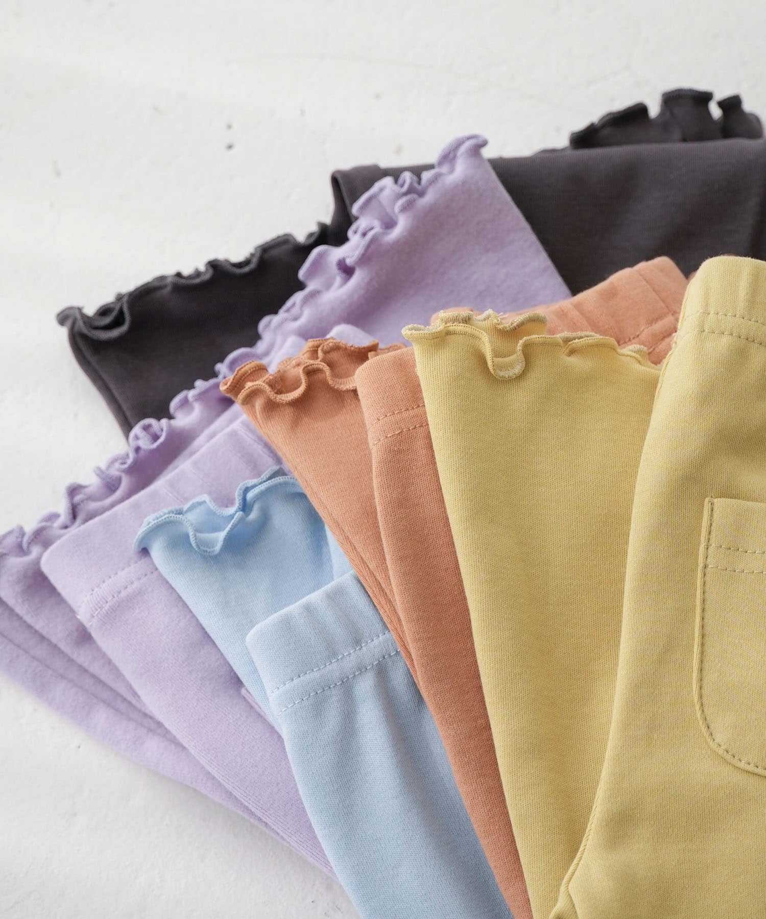 Pippi+Lotta　Flare cotton pants(KIDS) Light blue XL