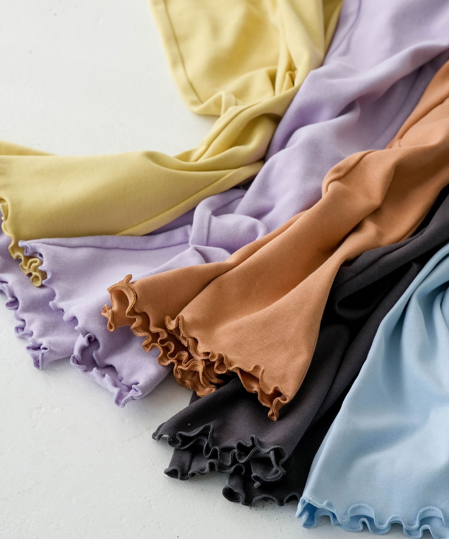 Pippi+Lotta　Flare cotton pants(KIDS) Light blue XL