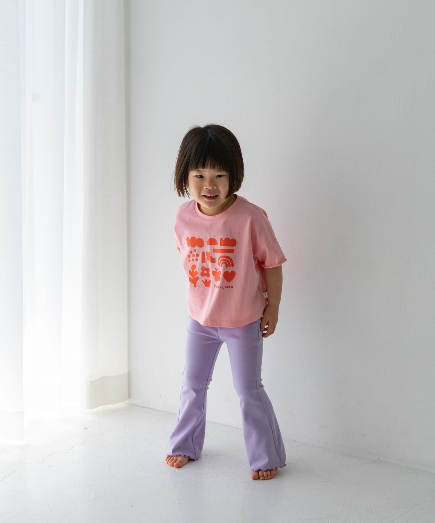 Pippi+Lotta　Flare cotton pants(KIDS) Lilac M