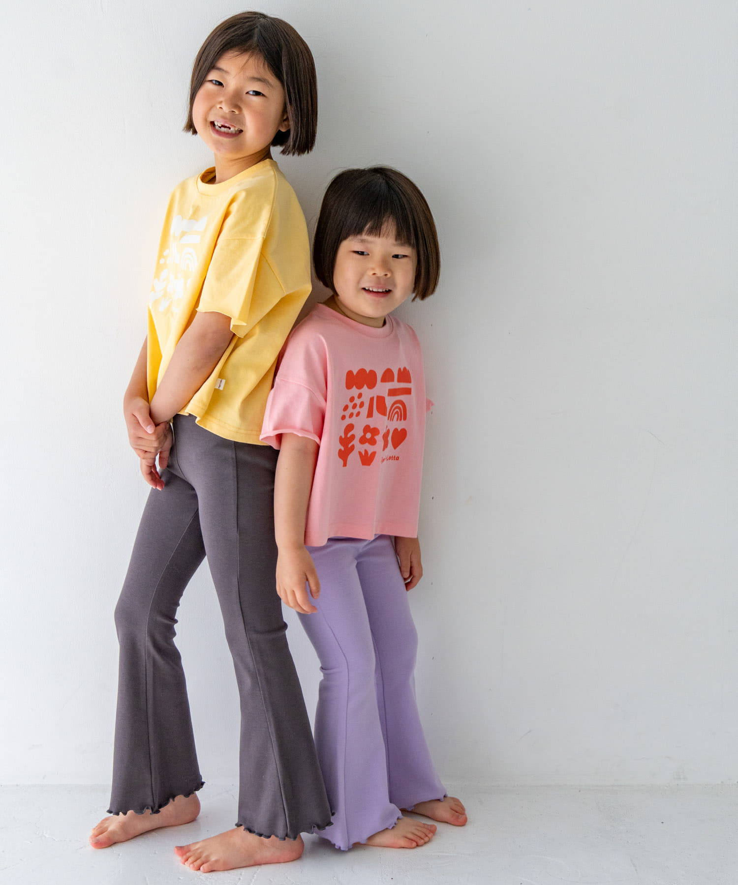 Pippi+Lotta　Flare cotton pants(KIDS) Lilac L
