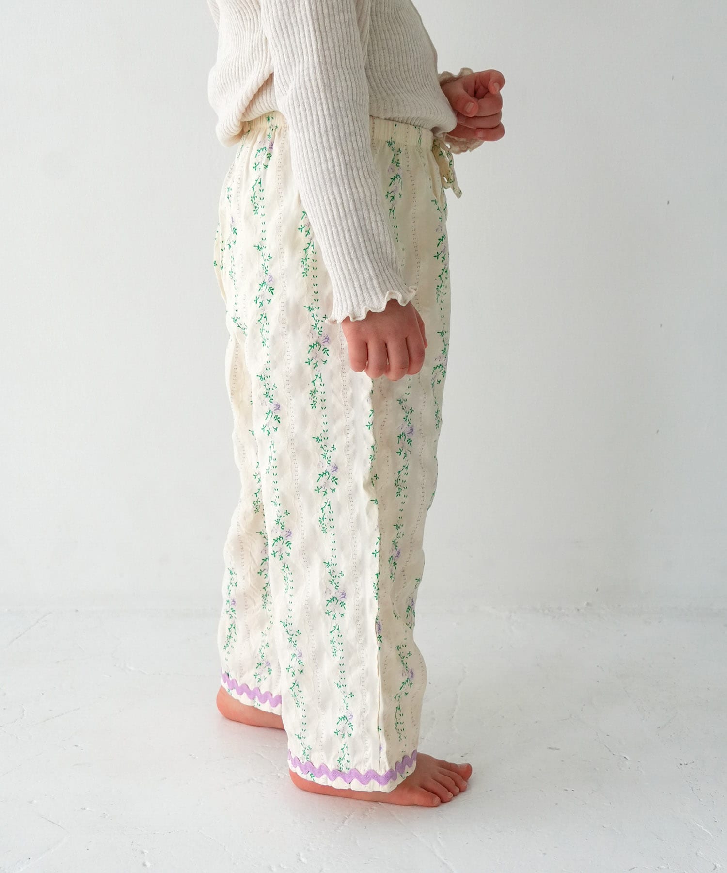 Pippi+Lotta　Flower long pants(KIDS) One M