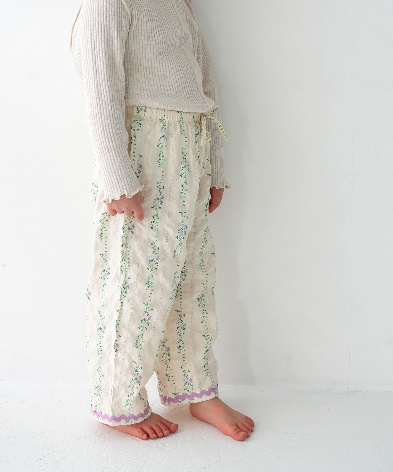 Pippi+Lotta　Flower long pants(KIDS) One M