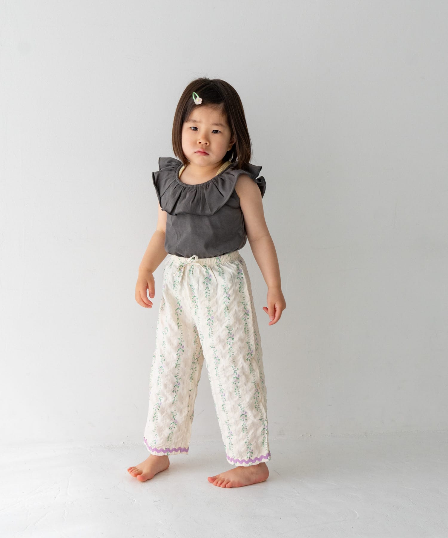 Pippi+Lotta　Flower long pants(KIDS) One M