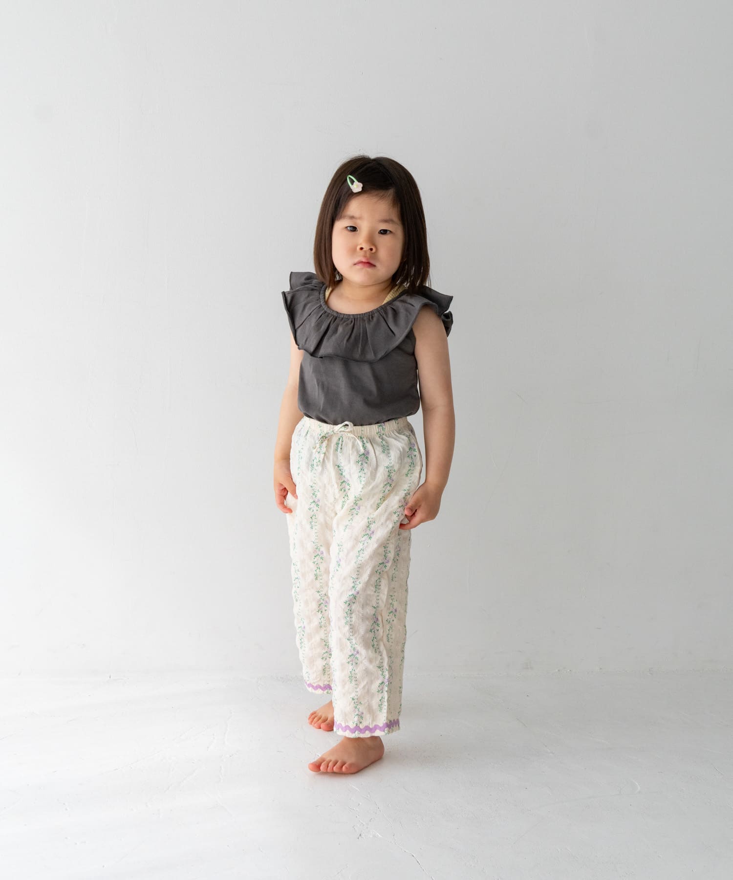 Pippi+Lotta　Flower long pants(KIDS) One M