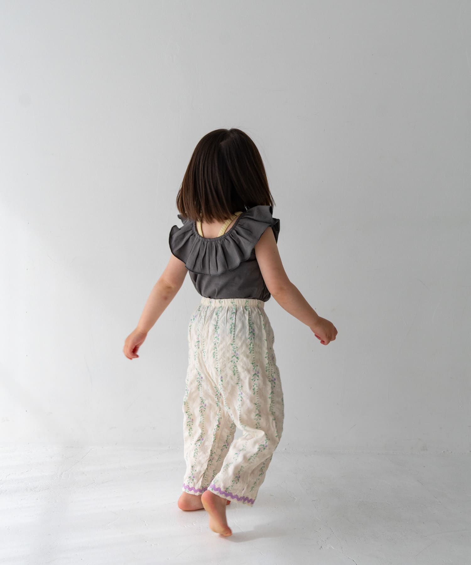 Pippi+Lotta　Flower long pants(KIDS) One L