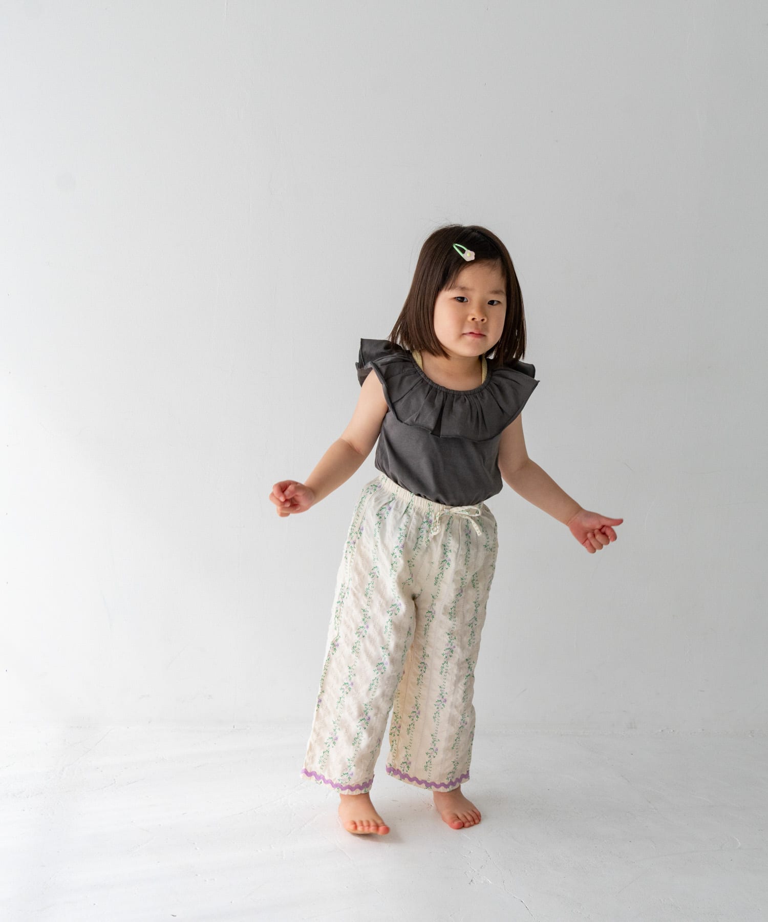 Pippi+Lotta　Flower long pants(KIDS) One L