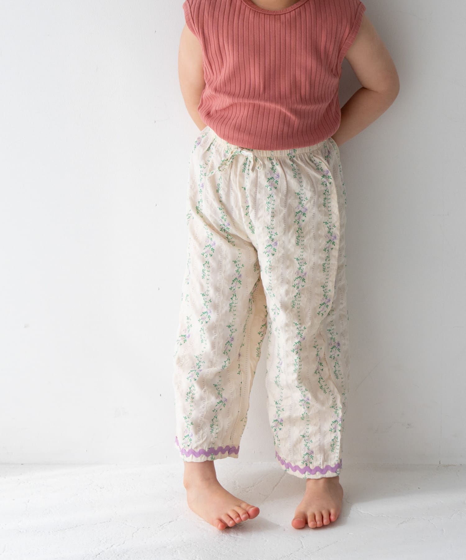 Pippi+Lotta　Flower long pants(KIDS) One L