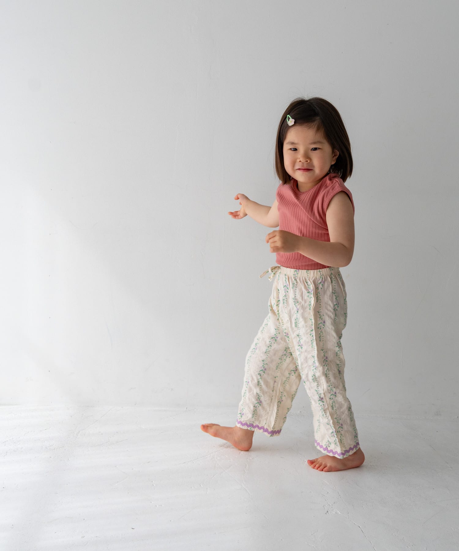 Pippi+Lotta　Flower long pants(KIDS) One L