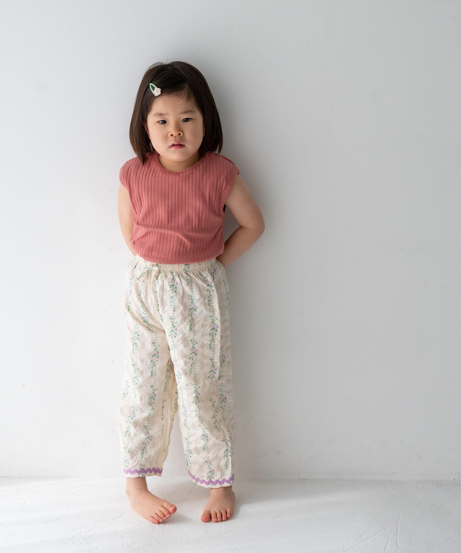 Pippi+Lotta　Flower long pants(KIDS) One L