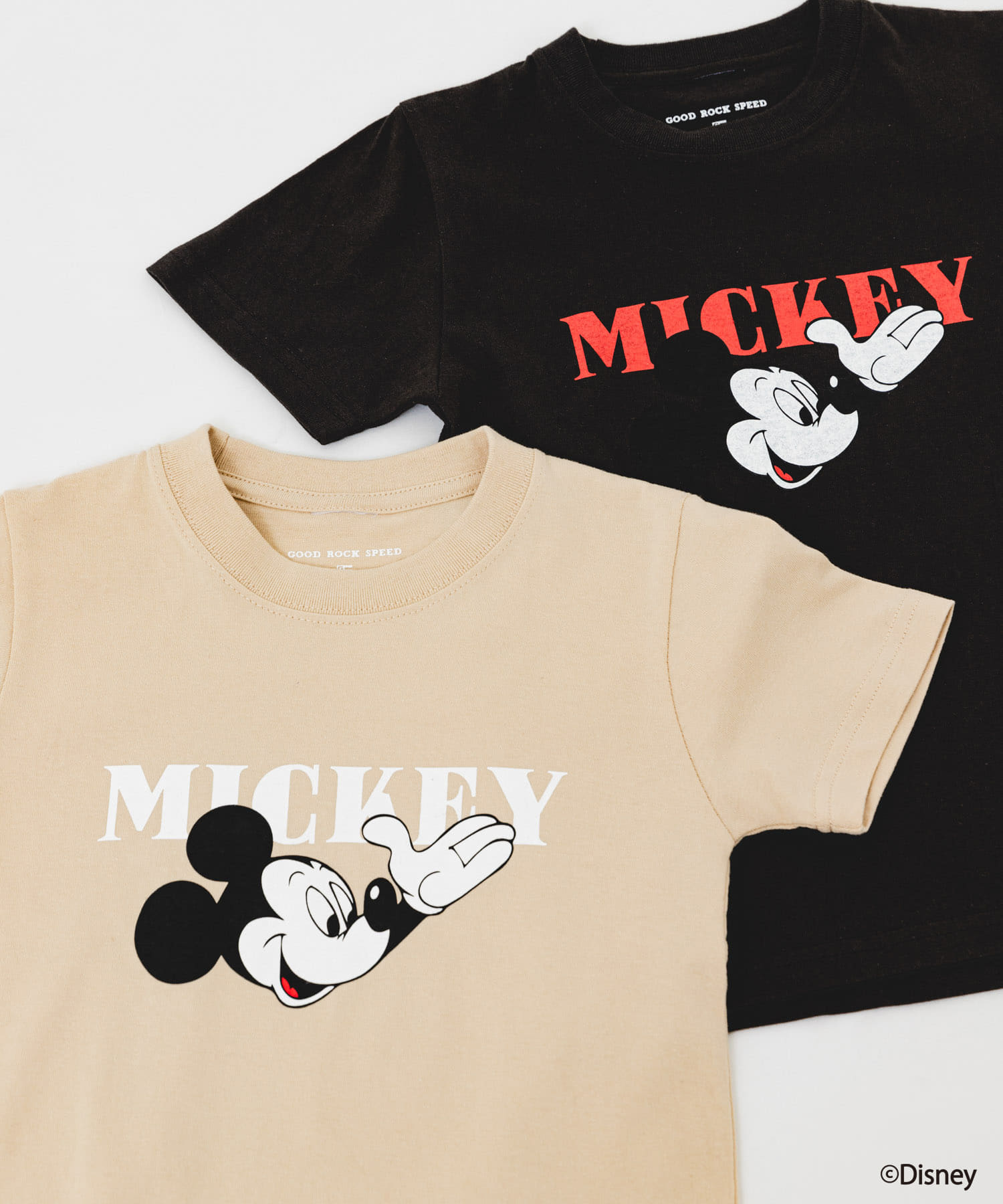 『別注』GOOD ROCK SPEED×DOORS　MICKEY/T-SHIRTS(KIDS) CHARCOAL 130