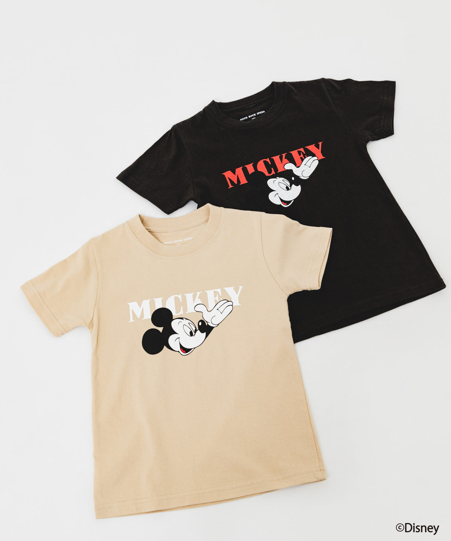 『別注』GOOD ROCK SPEED×DOORS　MICKEY/T-SHIRTS(KIDS) CHARCOAL 130