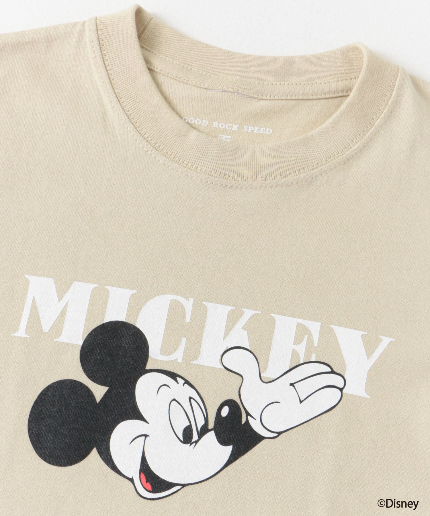 『別注』GOOD ROCK SPEED×DOORS　MICKEY/T-SHIRTS(KIDS) BEIGE 120