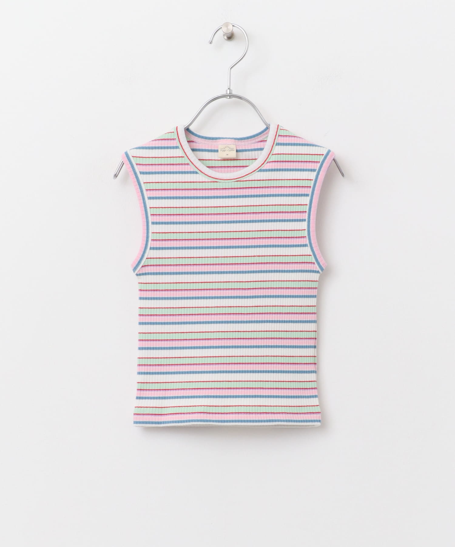 Pippi+Lotta　Multi stripe sleeveless(KIDS) Ivory M