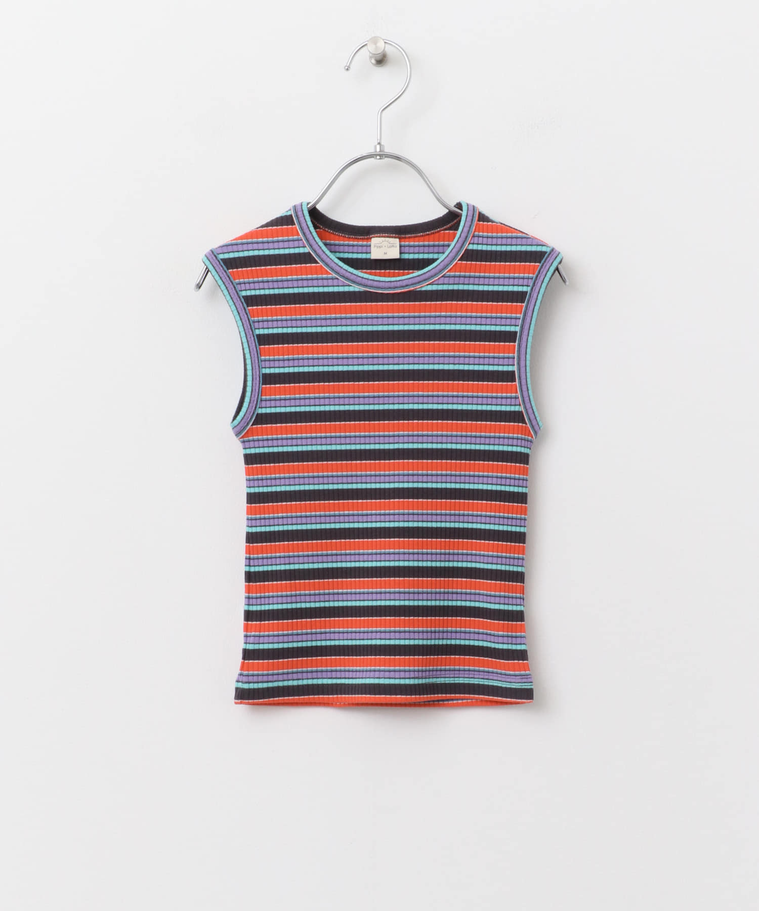 Pippi+Lotta　Multi stripe sleeveless(KIDS) Black M