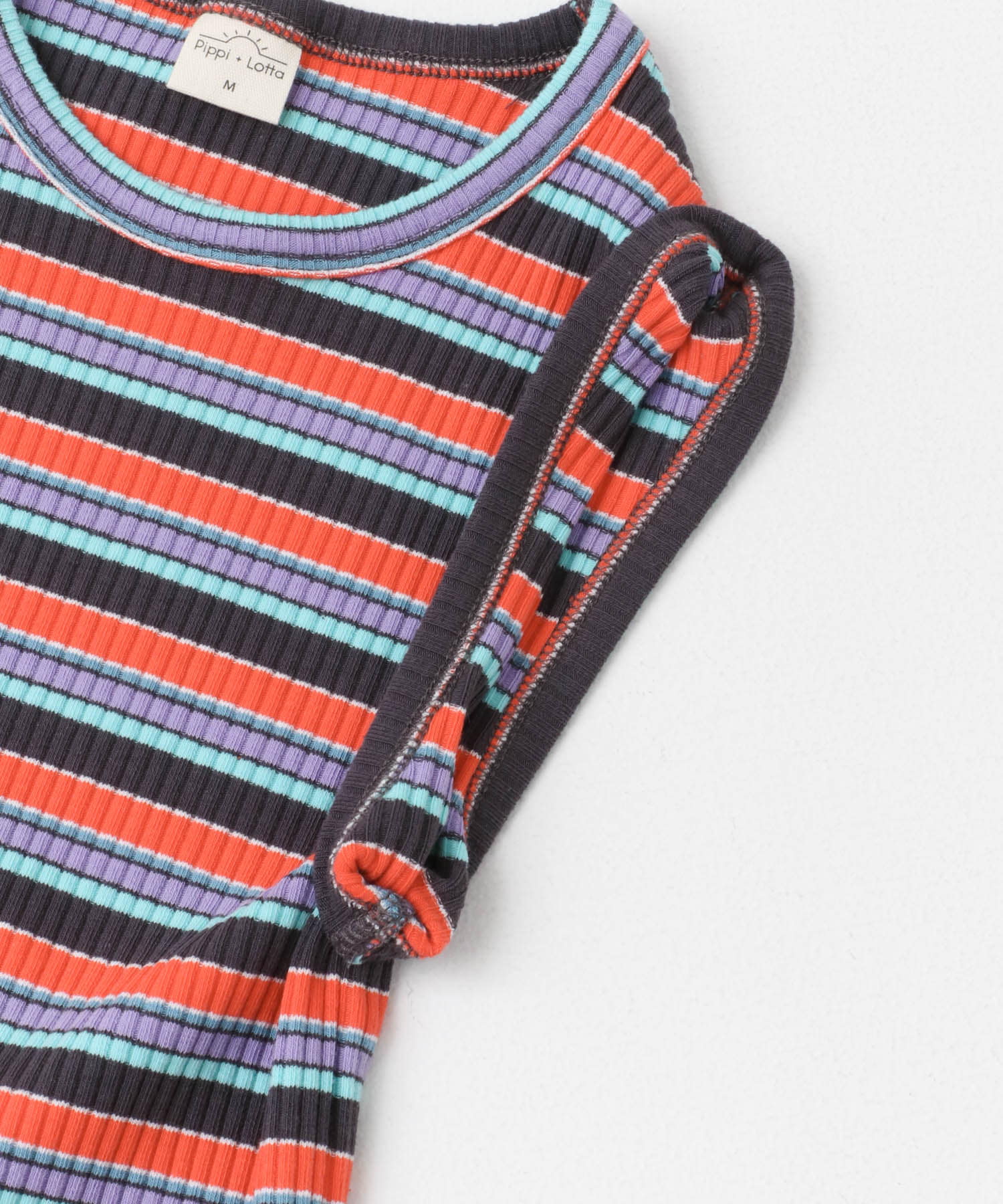 Pippi+Lotta　Multi stripe sleeveless(KIDS) Black M