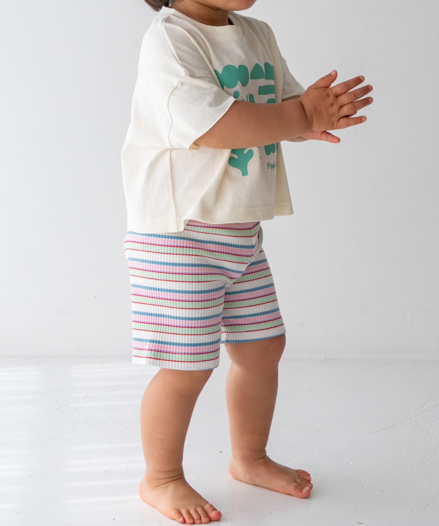 Pippi+Lotta　Multi stripe shorts(KIDS)