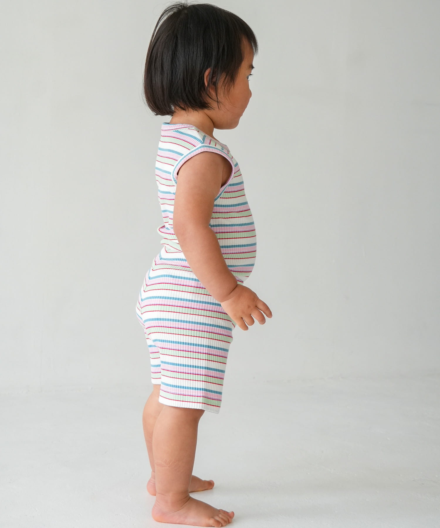Pippi+Lotta　Multi stripe shorts(KIDS) Ivory L