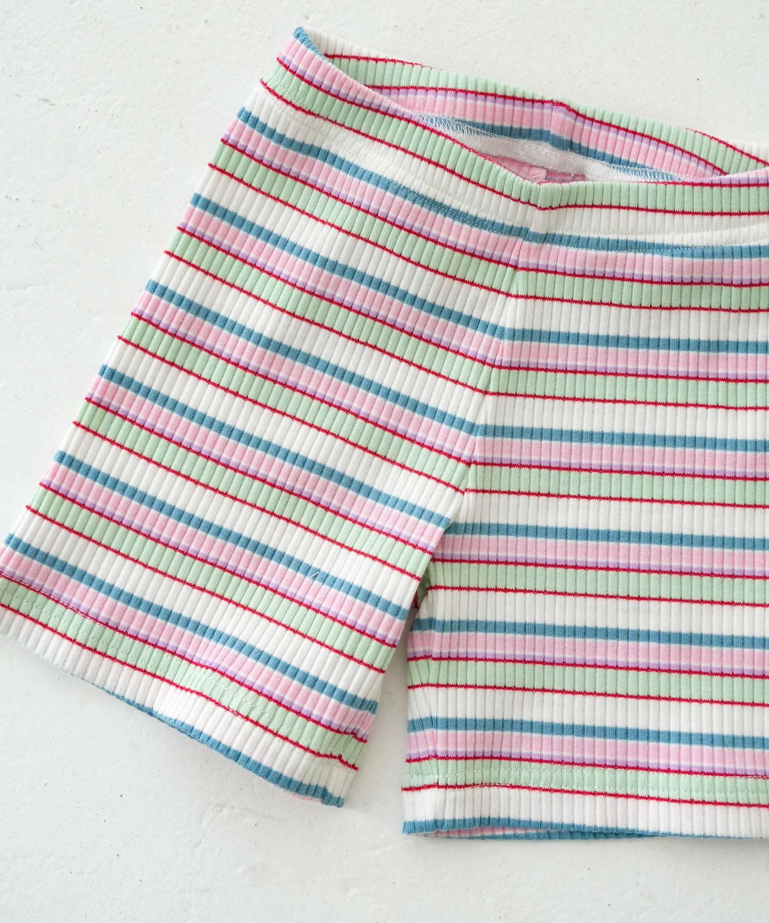 Pippi+Lotta　Multi stripe shorts(KIDS) Ivory L