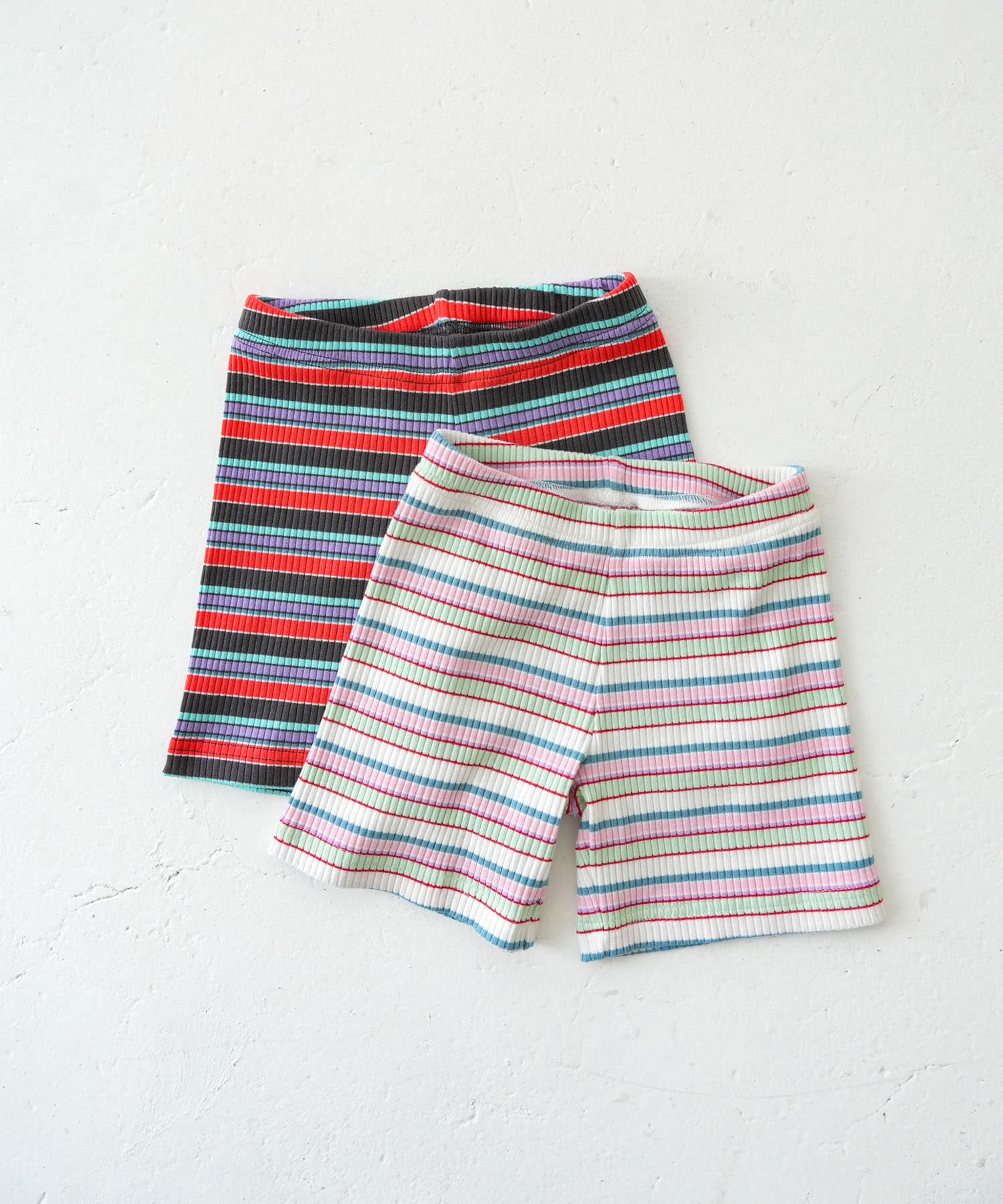 Pippi+Lotta　Multi stripe shorts(KIDS) Ivory L