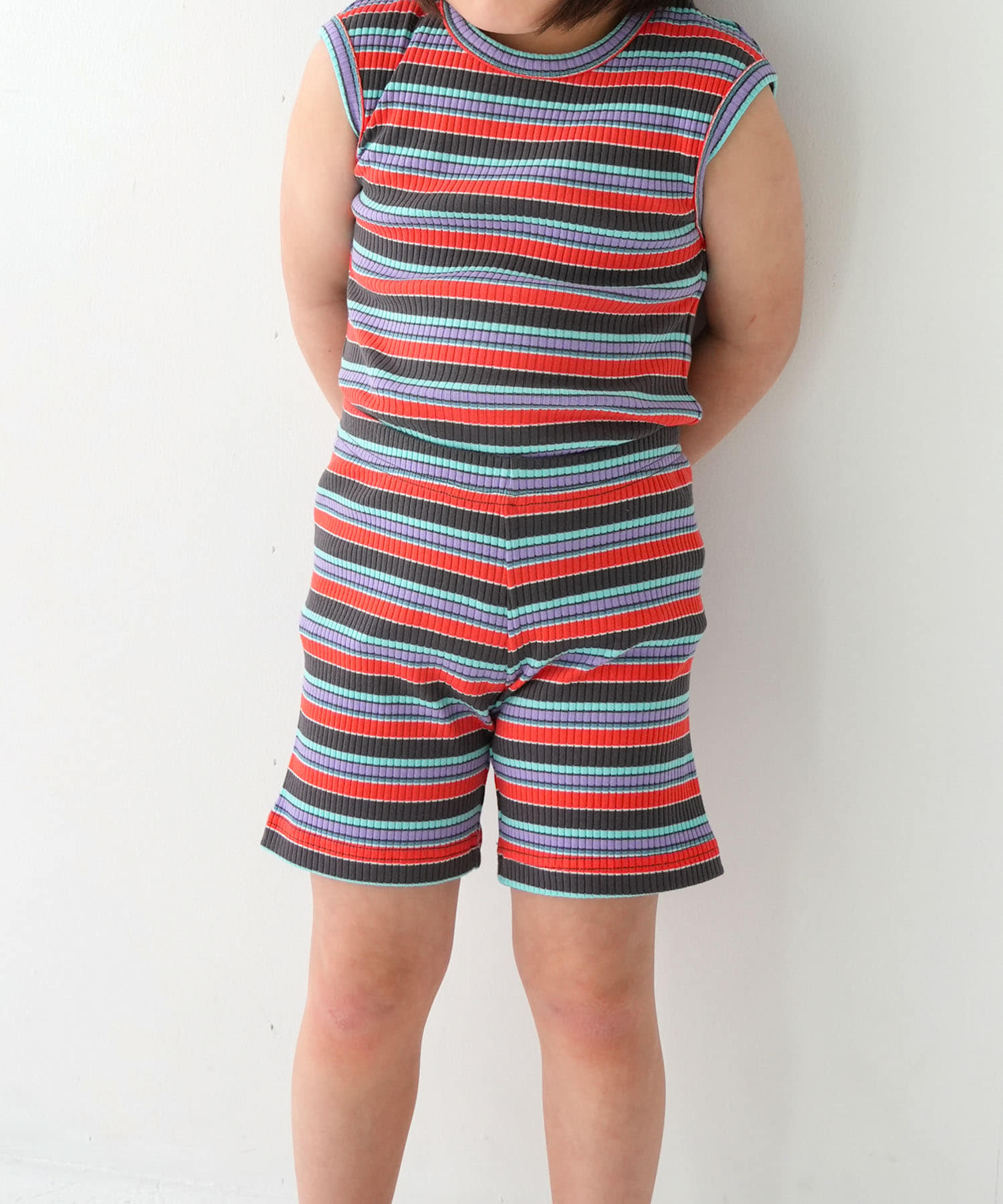 Pippi+Lotta　Multi stripe shorts(KIDS)