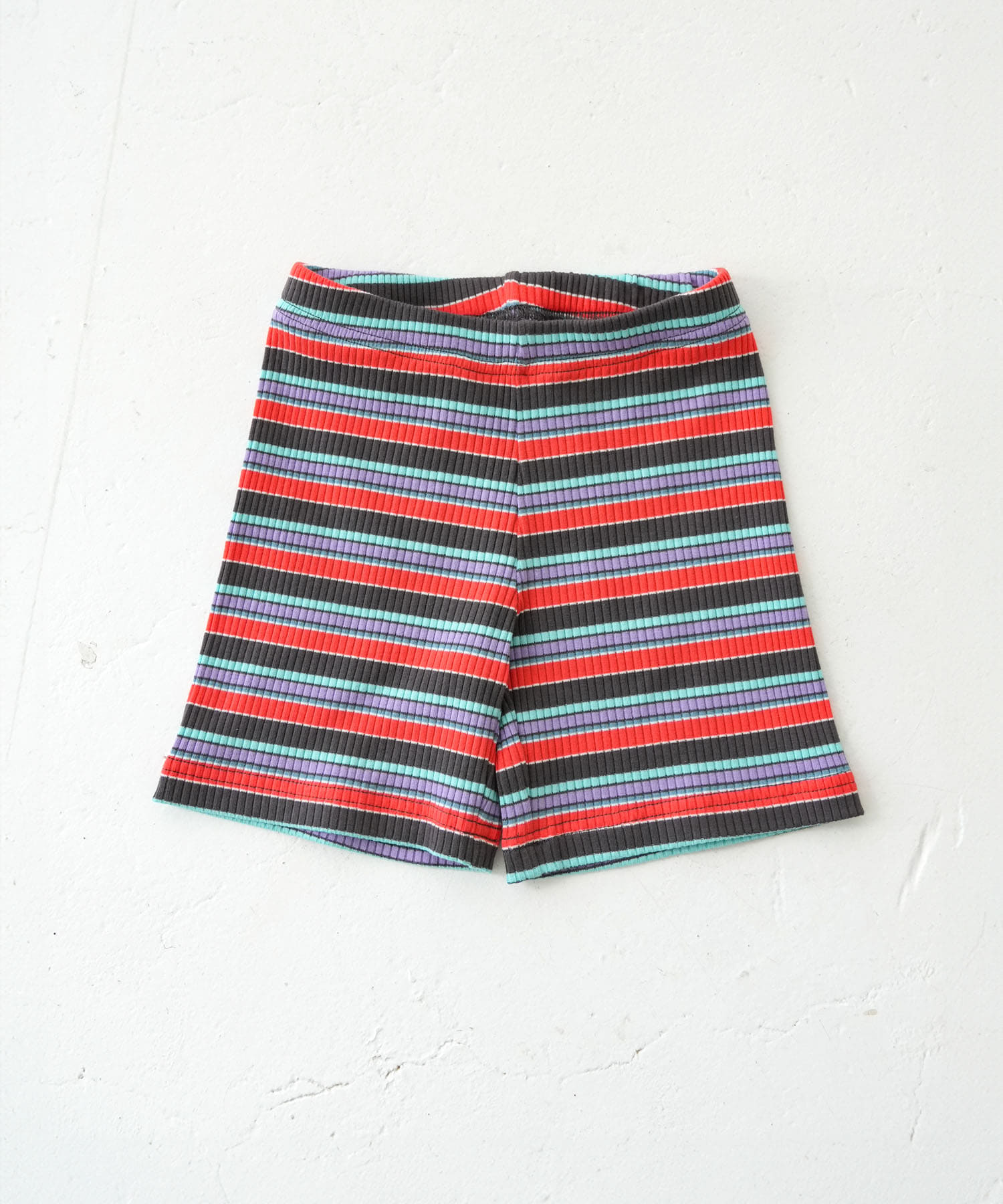 Pippi+Lotta　Multi stripe shorts(KIDS) Black L
