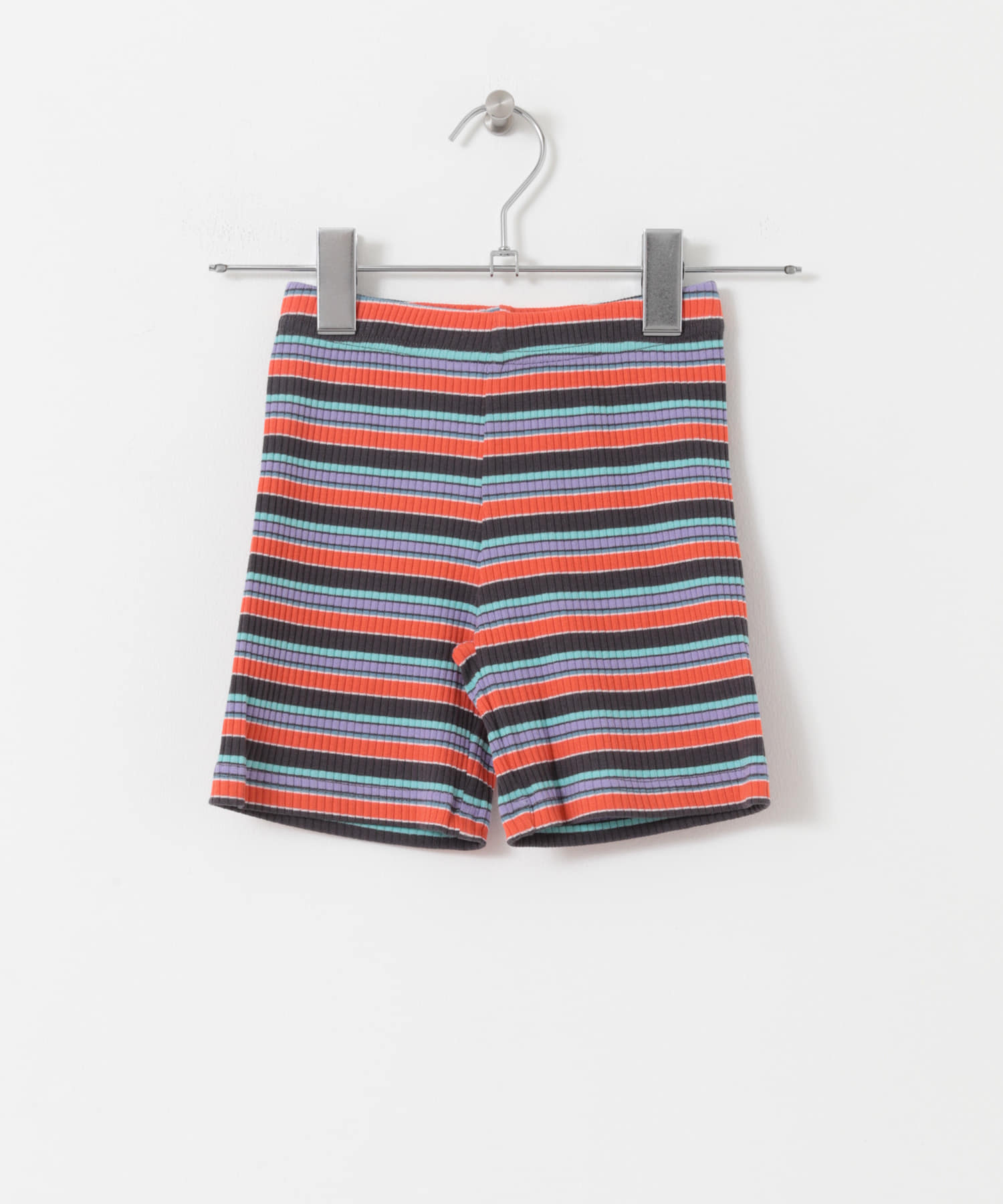 Pippi+Lotta　Multi stripe shorts(KIDS) Black M