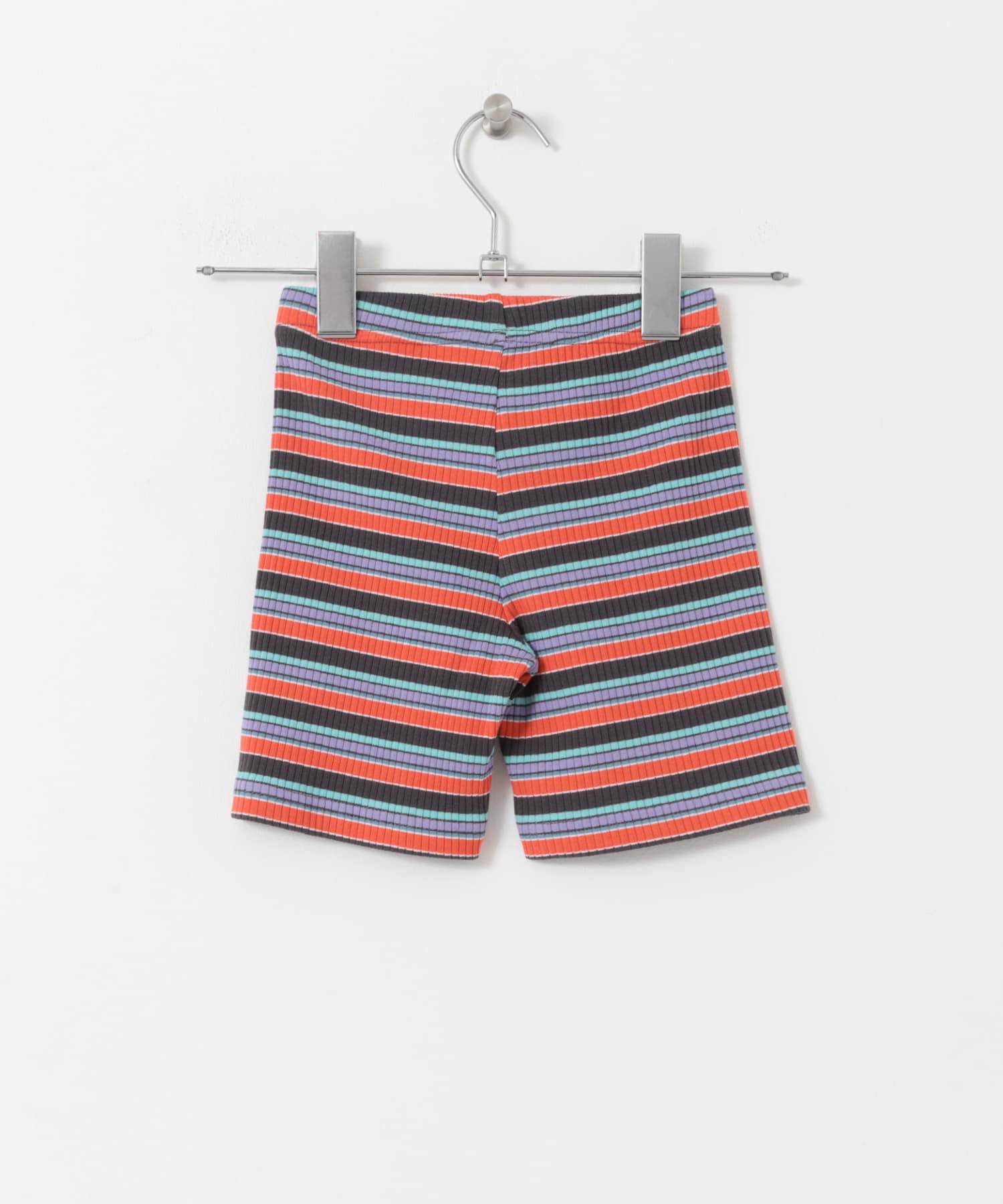 Pippi+Lotta　Multi stripe shorts(KIDS) Black M