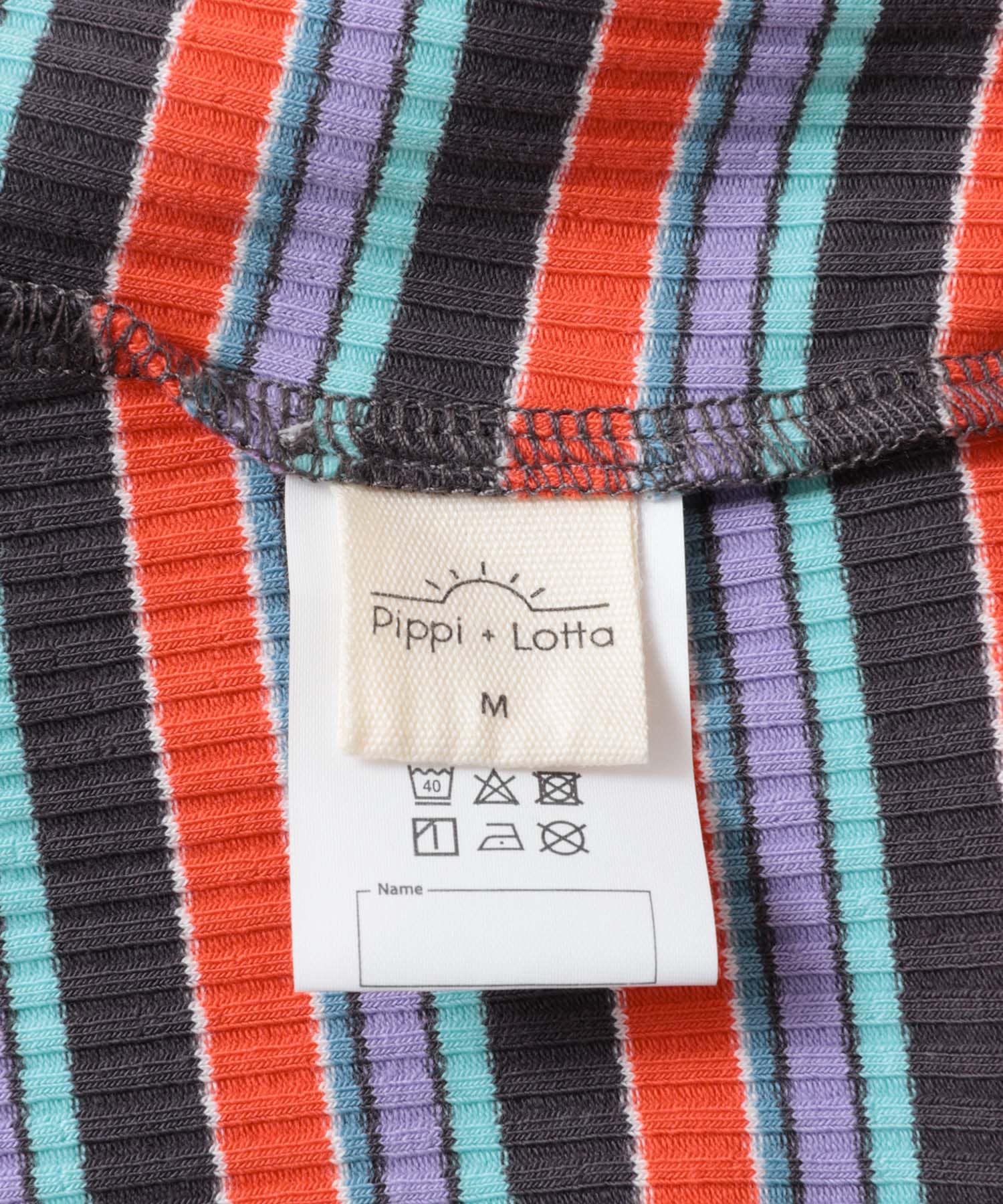 Pippi+Lotta　Multi stripe shorts(KIDS) Black M