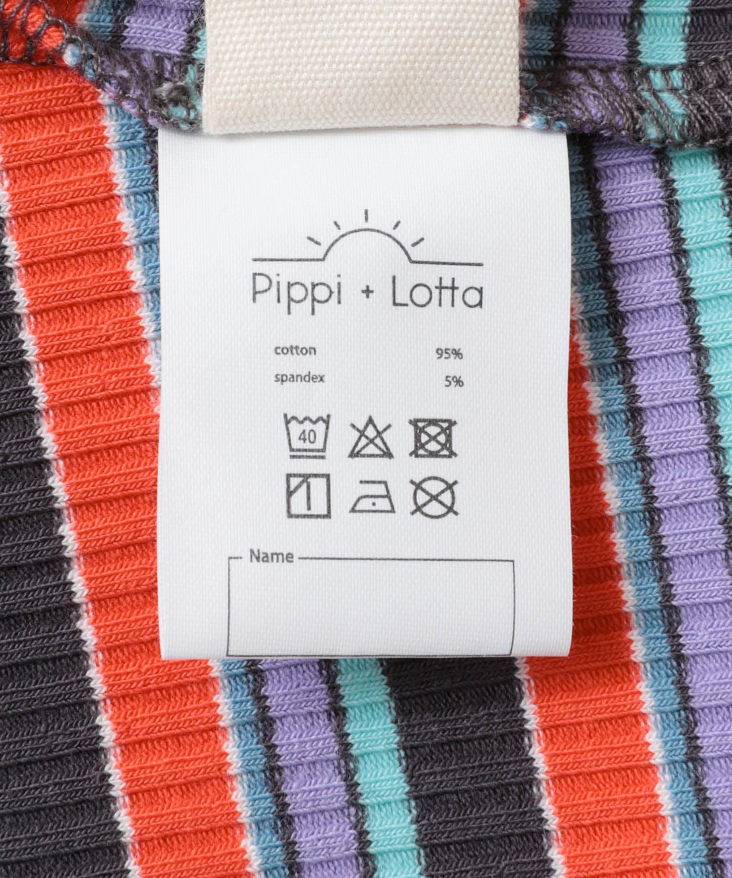 Pippi+Lotta　Multi stripe shorts(KIDS) Black M