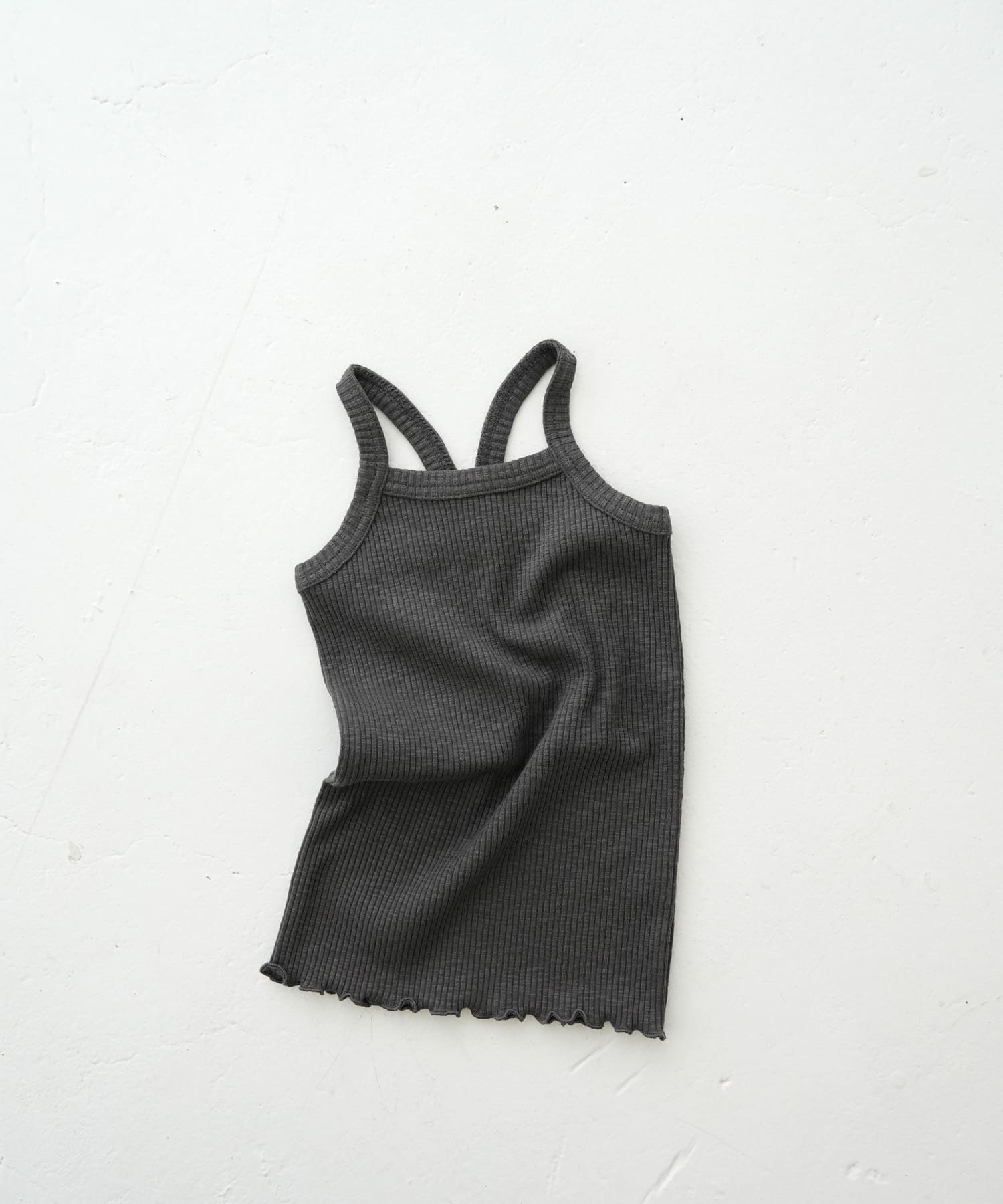 Pippi+Lotta　Ribbed camisole(KIDS) Charcoal M