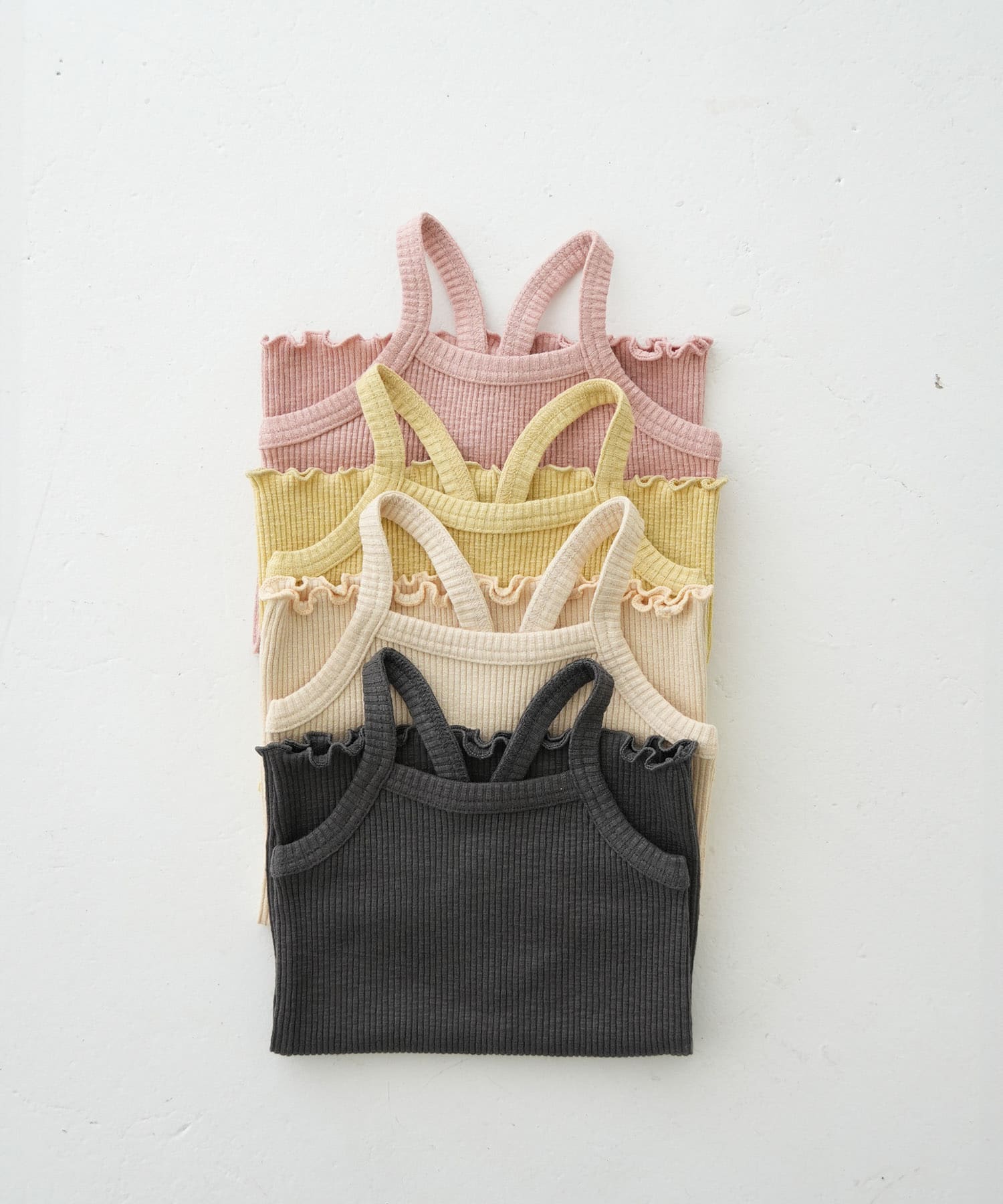 Pippi+Lotta　Ribbed camisole(KIDS) Charcoal M