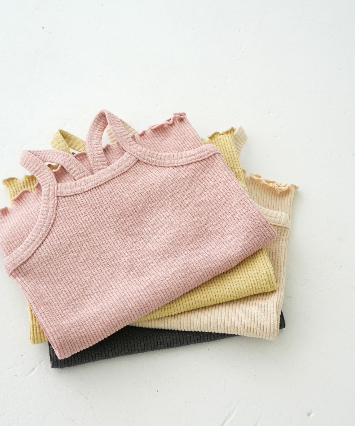 Pippi+Lotta　Ribbed camisole(KIDS) Charcoal M