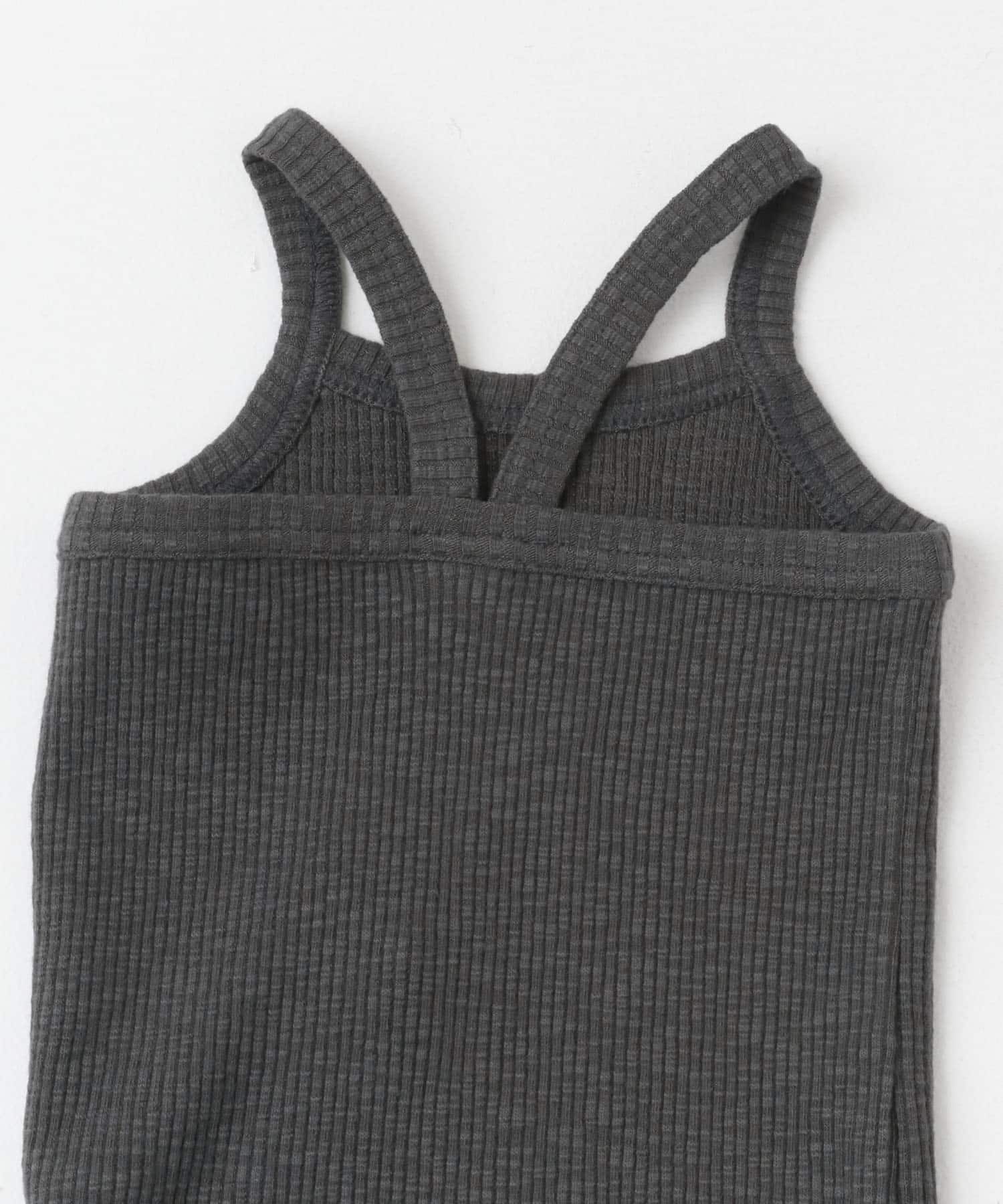Pippi+Lotta　Ribbed camisole(KIDS) Charcoal M
