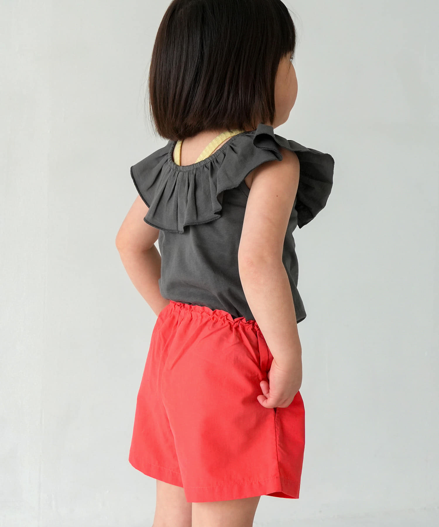Pippi+Lotta　Raffle top(KIDS) Charcoal M