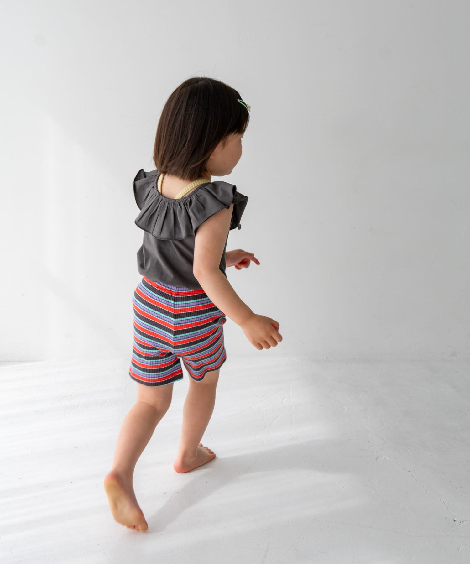 Pippi+Lotta　Raffle top(KIDS) Charcoal M