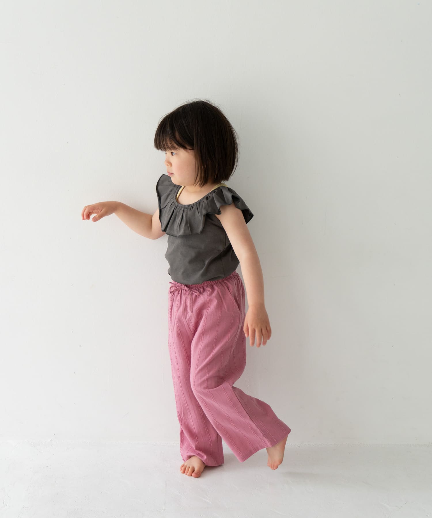 Pippi+Lotta　Raffle top(KIDS) Charcoal L