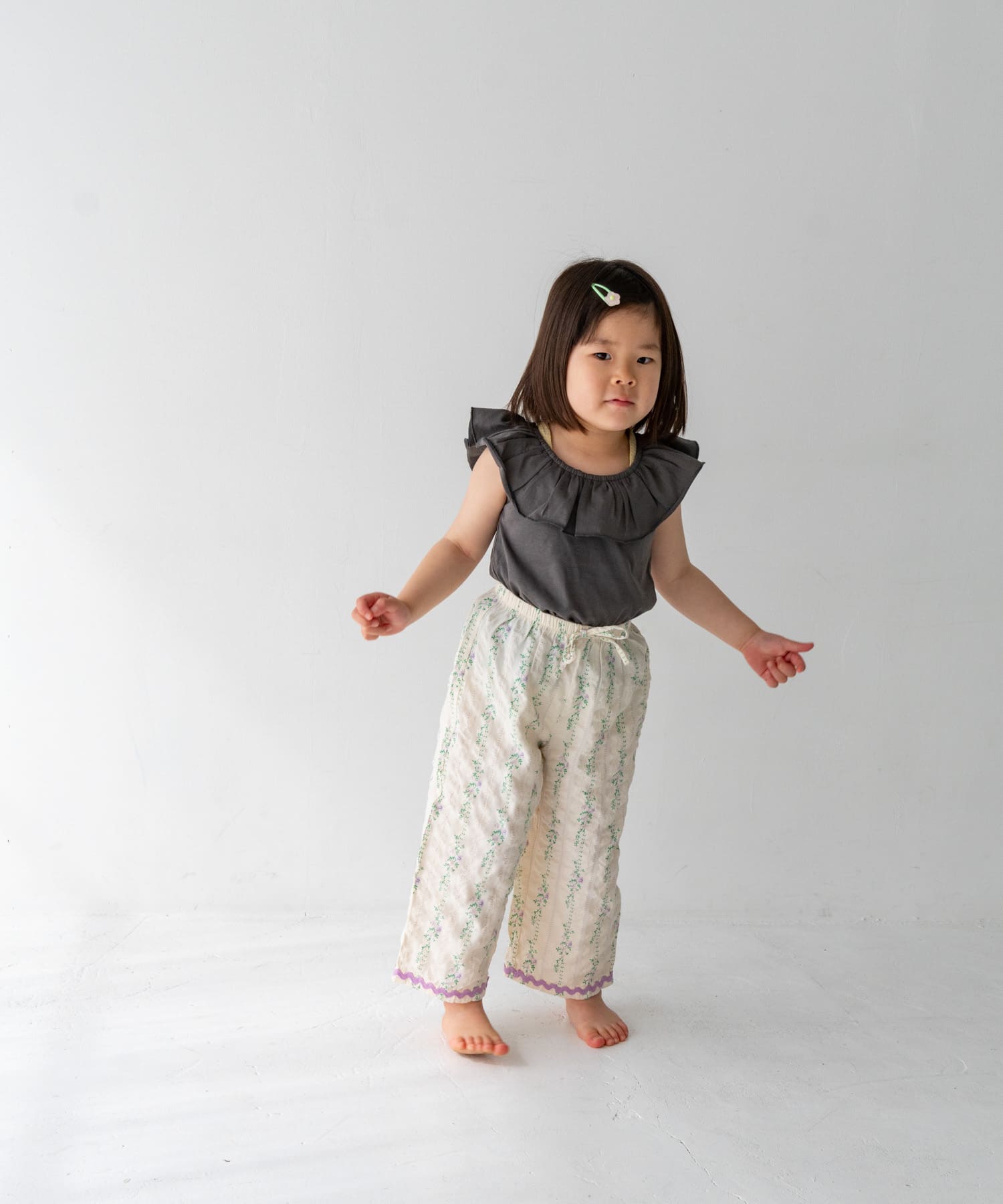 Pippi+Lotta　Raffle top(KIDS) Charcoal XL