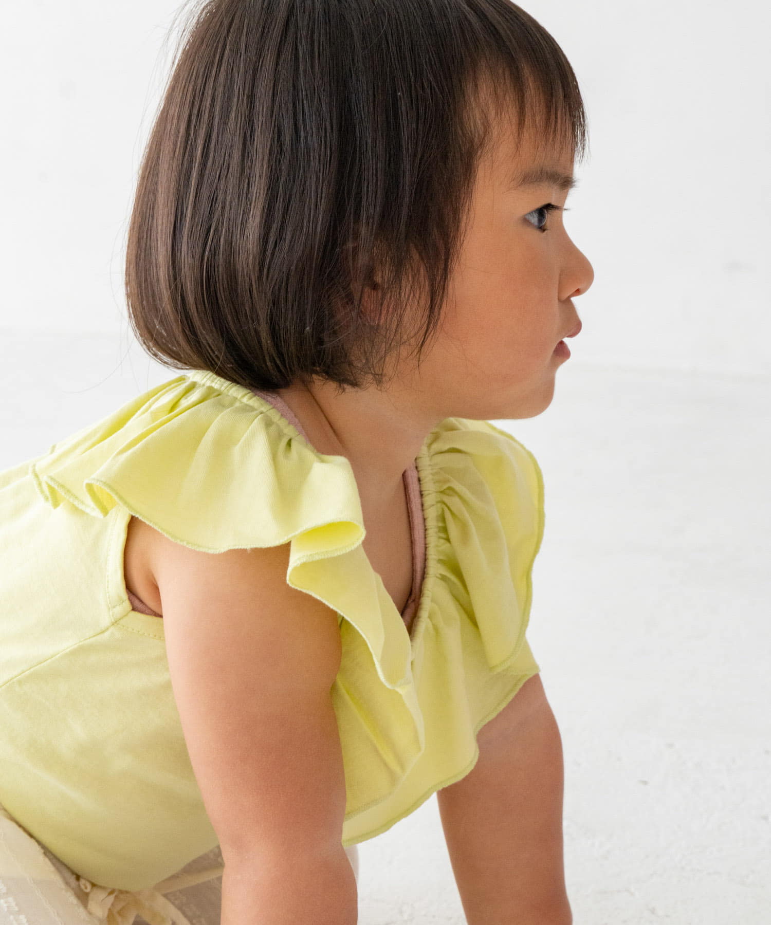 Pippi+Lotta　Raffle top(KIDS) Lime M